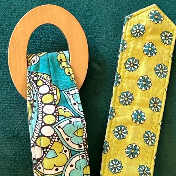 Vera Bradley Peacock Blue Retired Pattern Cotton Belt - Picture 5 of 11